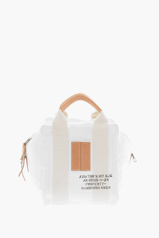 Leather Handle AVIATOR KIT BAG Canvas Handbag