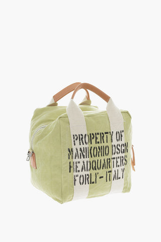 Leather Handle AVIATOR KIT BAG Canvas Handbag