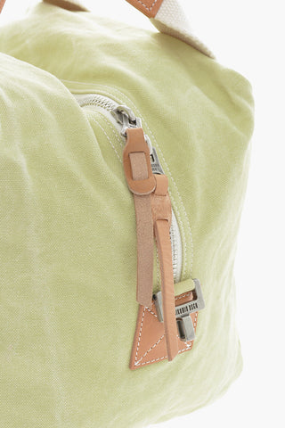 Leather Handle AVIATOR KIT BAG Canvas Handbag