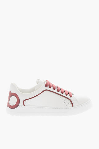 Sneakers in Pelle MANHATTAN con Stringhe a Contrasto