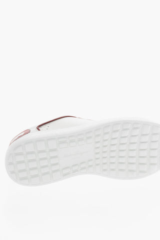 Sneakers in Pelle MANHATTAN con Stringhe a Contrasto