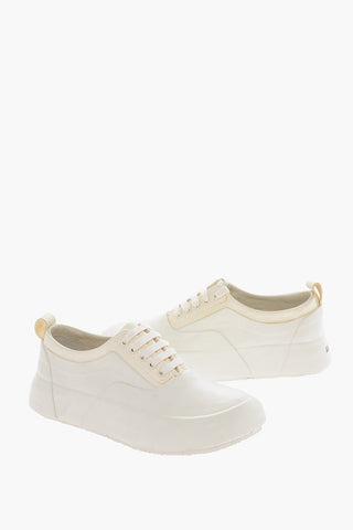 Logoed Sole Leather and Rubber Lace-up Sneakers