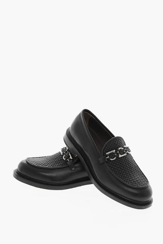 Woven Leather MOCK Loafers with Morset