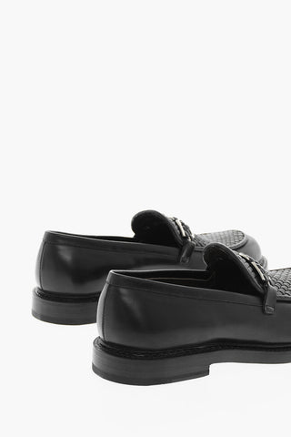 Woven Leather MOCK Loafers with Morset