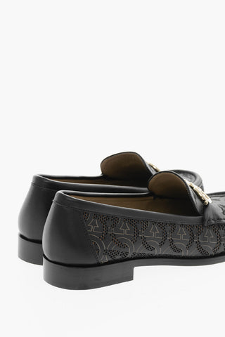 Logoed Morset ROLO Perforated Leather Loafers