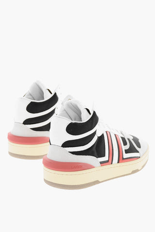 Sneakers Alte Allacciate CLAY con Dettagli in Suede