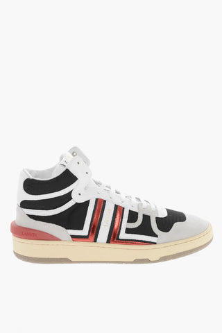 Sneakers Alte Allacciate CLAY con Dettagli in Suede