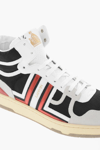 Sneakers Alte Allacciate CLAY con Dettagli in Suede