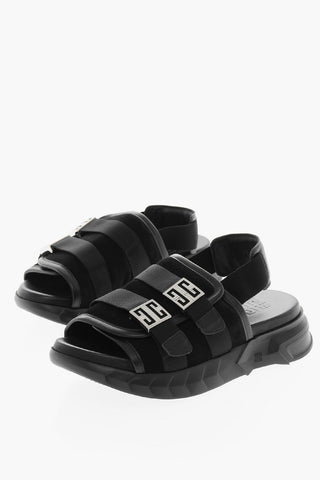 Logoed Buckle MARSHMALLOW Suede Sandals