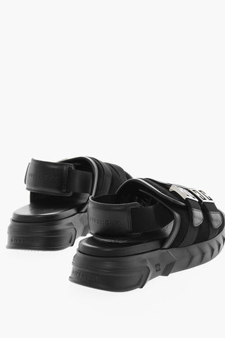 Logoed Buckle MARSHMALLOW Suede Sandals