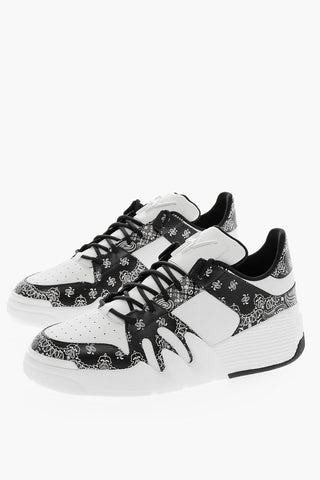 Paisley Patterned BIREL Leather Mid Sneakers