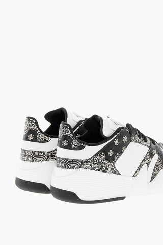 Paisley Patterned BIREL Leather Mid Sneakers