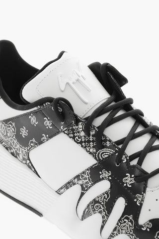 Paisley Patterned BIREL Leather Mid Sneakers