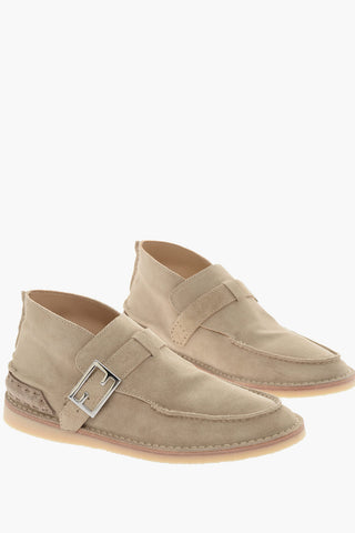 Suede DESERT BOOT Loafers with Buckle