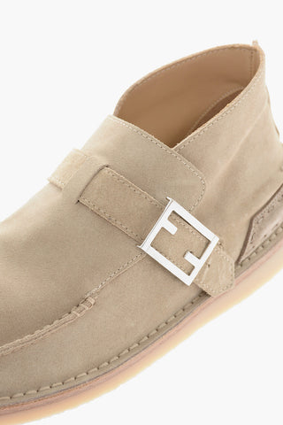 Suede DESERT BOOT Loafers with Buckle