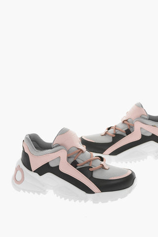 Sneakers SKYLAR Basse Allacciate in Pelle e Tessuto Tecnico