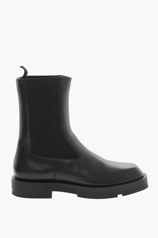 Leather SQUARED Chelsea Ankle Boots