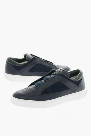 Sneakers in Pelle PHILIP con Inserti Elastici