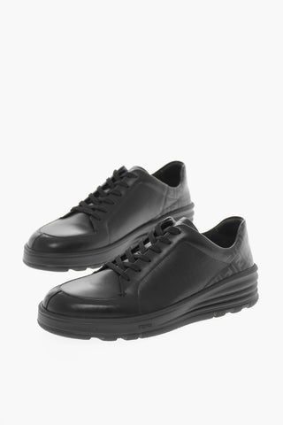 Sneakers Allacciate in Pelle Monogram