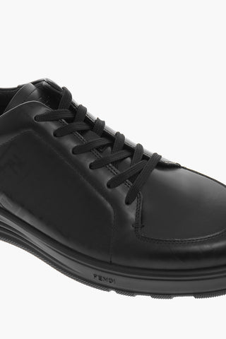 Sneakers Allacciate in Pelle Monogram