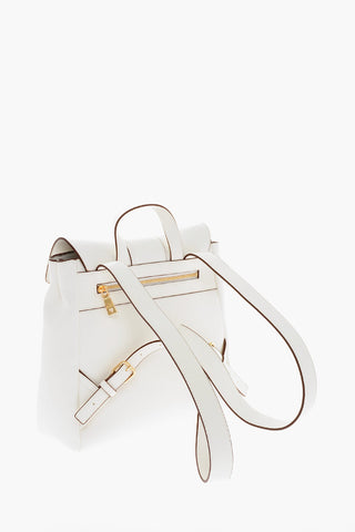 LOVE Faux Leather Backpack with Heart-Shaped Clamps