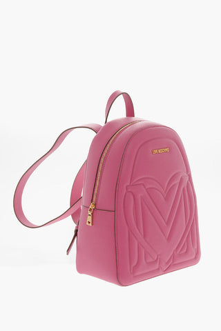 LOVE Zaino in Pelle Vegan con Maxi Logo Frontale in Rilievo