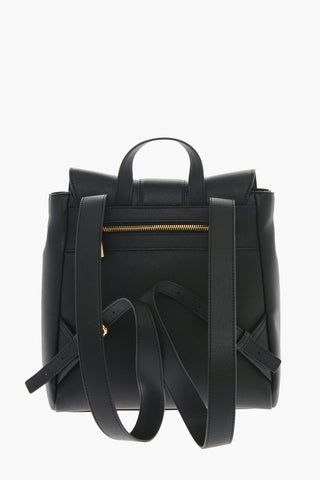  LOVE Faux Leather Backpack with Heart-Shaped Clamps 