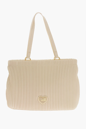 LOVE Borsa Tote in Pelle Vegan Plissettata