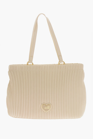 LOVE Borsa Tote in Pelle Vegan Plissettata