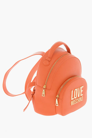 LOVE Faux Leather Backpack with Gold Logo