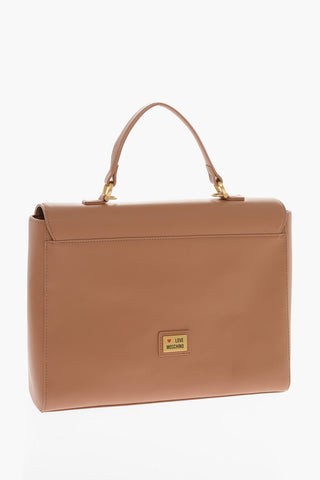 LOVE Handtasche aus Kunstleder mit Fronttaschen und Verschluss