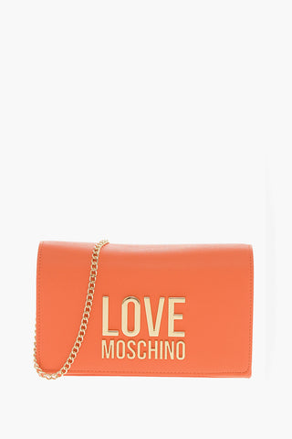 LOVE Faux Leather Crossbody Bag with Embossed Maxi Logo
