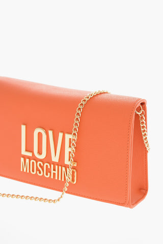 LOVE Faux Leather Crossbody Bag with Embossed Maxi Logo