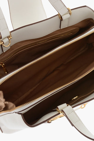  LOVE Textured Faux Leather Tote Bag with Maxi Golden Heart Clamp