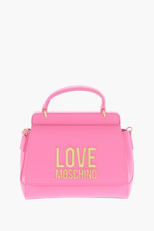 LOVE Mini Bag in Ecopelle con Maxi Placca Dorata