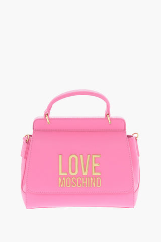 LOVE Mini Bag in Ecopelle con Maxi Placca Dorata