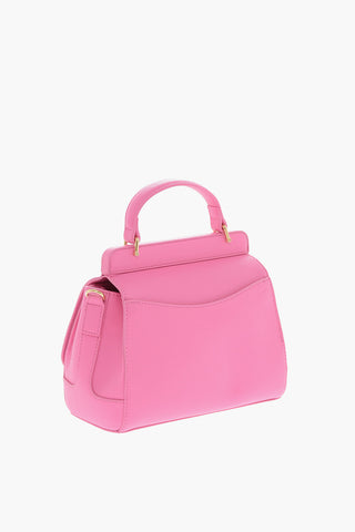 LOVE Mini Bag in Ecopelle con Maxi Placca Dorata