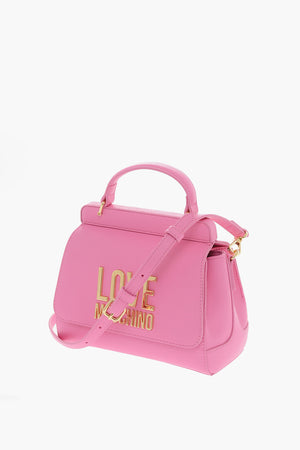 LOVE Mini Bag in Ecopelle con Maxi Placca Dorata