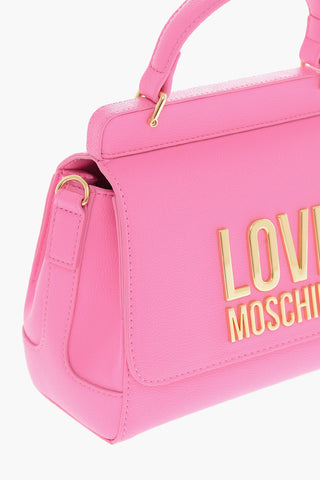 LOVE Mini Bag in Ecopelle con Maxi Placca Dorata