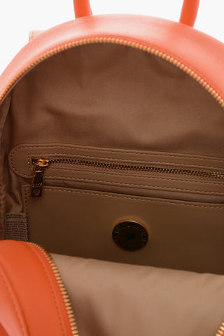 LOVE Genarbter Rucksack aus veganem Leder mit goldenem Logo