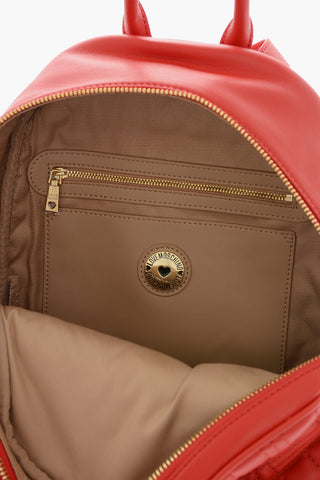 LOVE Gesteppter Rucksack aus veganem Leder mit passendem Beutel