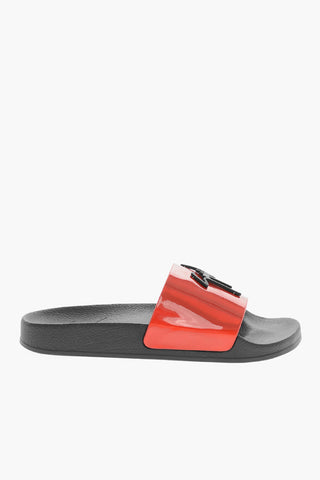 3D Logo METROPOLIS Leather Sliders
