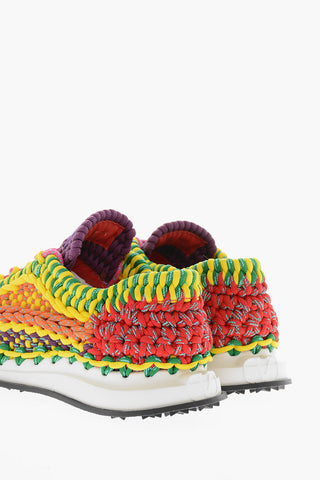 Crochet Fabric SPIRAL KNOT Low Sneakers