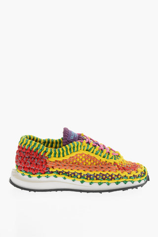 Crochet Fabric SPIRAL KNOT Low Sneakers