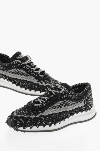 Sneakers Basse SPIRAL KNOT in Tessuto Crochet