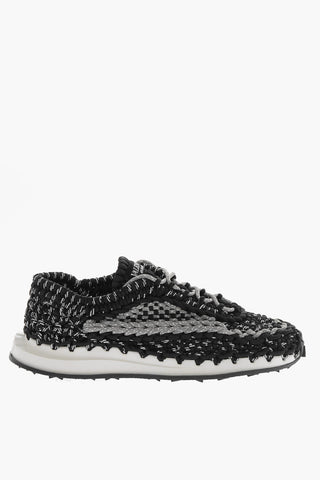 Sneakers Basse SPIRAL KNOT in Tessuto Crochet