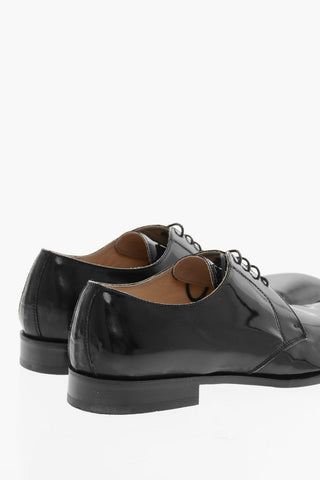 Cuir Sole Patent Leather Lace-up Derby Shoes