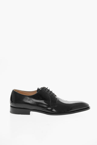 Cuir Sole Patent Leather Lace-up Derby Shoes