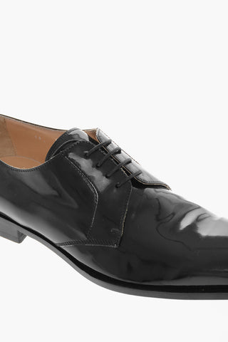 Cuir Sole Patent Leather Lace-up Derby Shoes