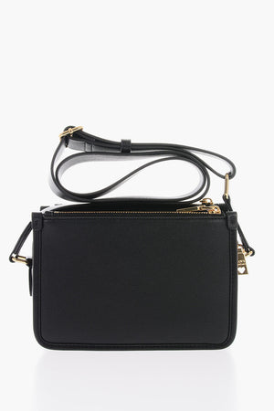 LOVE Faux Leather Crossbody Bag with Gold Logo